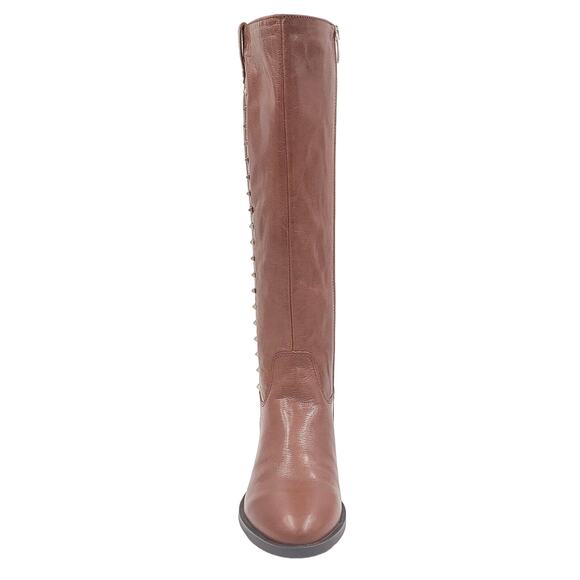 Marc Fisher Women Riding Boots Secrit Sz US 5.5M Wide Calf Cognac Brown Leather - Picture 4 of 6